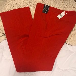7th Avenue Straight Leg Double Stretch Red Pants 2